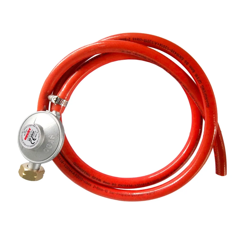 Casa si Gradina - Regulator pentru gratare cu gaz, 30 mbar, furtun 1.5 m HECHT 003101R
