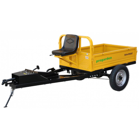 Remorci motocultoare - Remorca cu tractiune ProGARDEN Alpine RM500T G2, 500 kg, roti 5.00-12