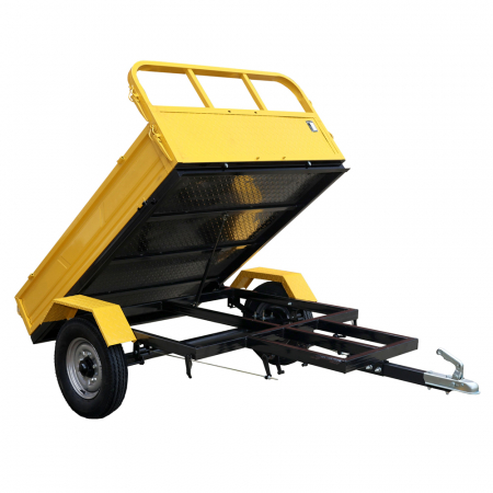 Remorca mini tractor ProGARDEN Campo RM600CT, max. 600 kg, bena 1700 x 1200 x 280 mm, prindere cupla [1]