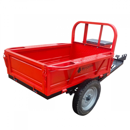 Remorca motocultor Bisonte BTA-500R1, max. 500 kg, basculare manuala [2]