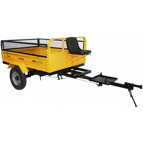 Remorci motocultoare - Remorca motocultor ProGARDEN Campo RM600C, max. 600 kg, dimensiuni bena 1700 x 1200 x 280 mm + obloane inaltare