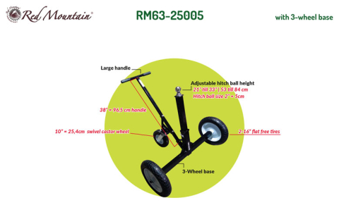 Remorca tip carucior Dolly Heavy Duty cu 3 roti [1]