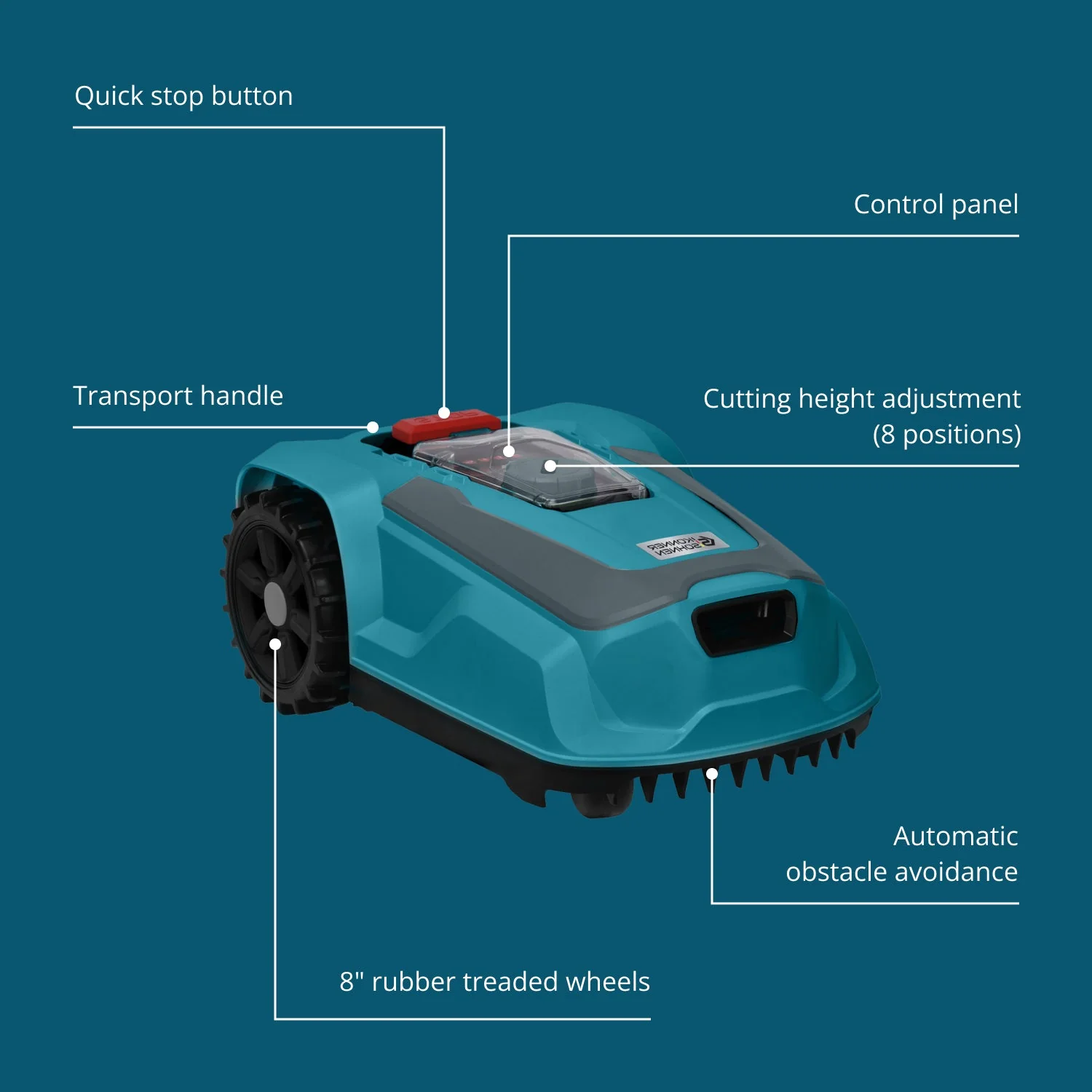Robot de tuns gazon Konner & Sohnen KS 22RLM, 20V, 4Ah, 22 cm, 25-65 mm, 900 mp, Bluetooth, Wi-Fi [6]