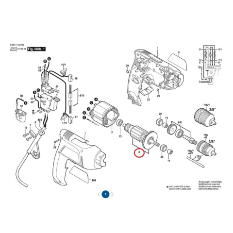Piese de schimb - Rotor Bosch GBM 6 RE, 1604010695