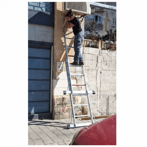 Scara si schela din aluminiu Condor TelePL PL002, inaltime maxima de lucru 4.41 m [3]