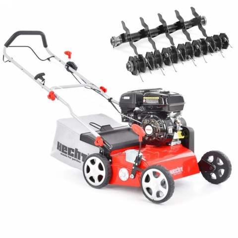 Scarificatoare, Aeratoare - Scarificator si aerator gazon HECHT 5645 2 in 1, 5.5 CP, benzina, 42 cm, 40 L