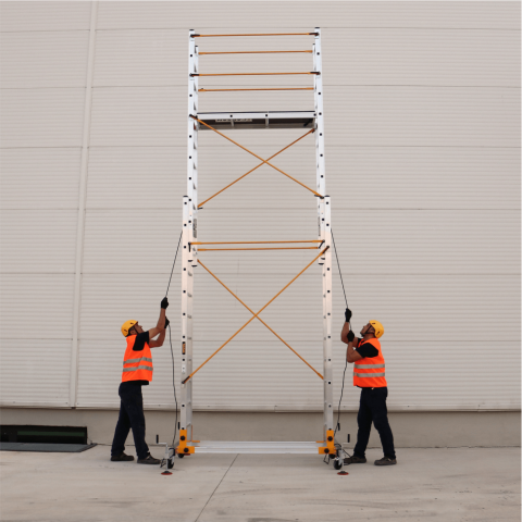 Schela mobila profesionala din aluminiu Condor TeleSafe 005XL, inaltime maxima de lucru 5.83 m [3]