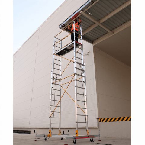 Schela mobila profesionala din aluminiu Condor TeleSafe 005XL, inaltime maxima de lucru 5.83 m [4]