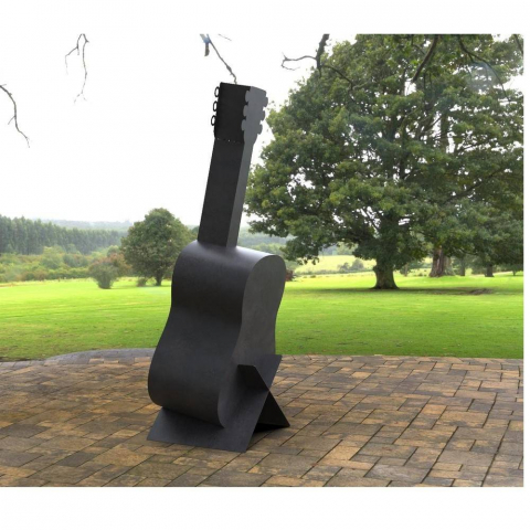 Semineu pentru gradina Krodesign Quitar, 1578 x 580 x 484 mm, Negru [6]
