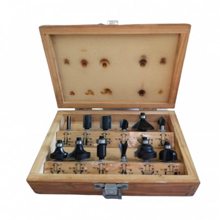 Scule și unelte - Set 12 freze lemn cu coada 6 mm Bosch 2607018721