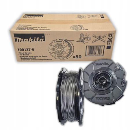 Scule și unelte - Set 50 role de sarma de 0.8 mm, pentru masina de legat fier-beton Makita DTR180