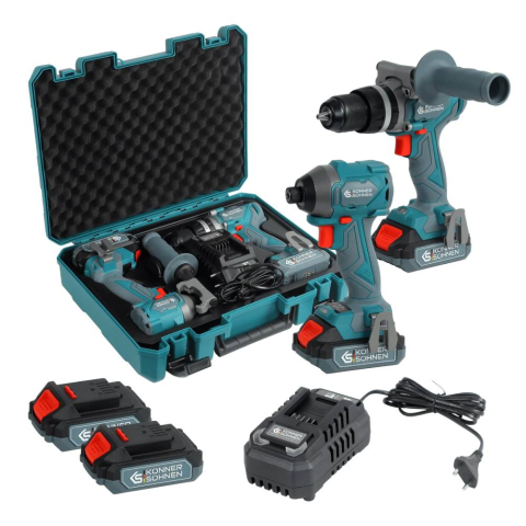 Scule si unelte - Set Master 2-in-1 fara fir Konner & Sohnen KS IDISD 20V SET 2, 20V, 2 acumulatori 2Ah