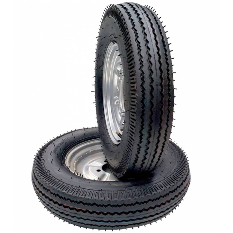 Roti, manicoti motocultoare si motosape - Set roti complete 5.00-12, 5 prezoane pentru remorca ProGARDEN PRO-R600, Campo RM600C