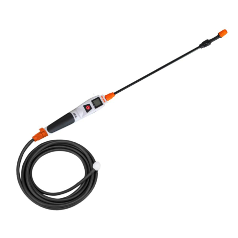 Casa si Gradina - Sistem de pulverizare electric Ruris RSE 33 EASY WAY, baterie Li-Ion 2600 mAh, lance metalica, furtun 3 m, display LED