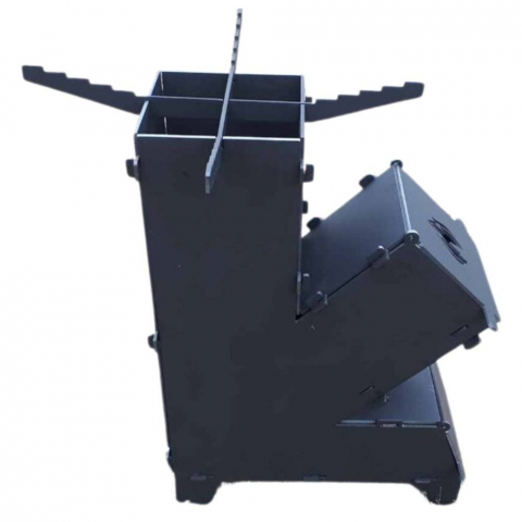 Soba cu pirostrie pentru camping VivaTechnix KRO-1147, dimensiune 570 x 355 x 136 mm, demontabila, faras inclus [3]