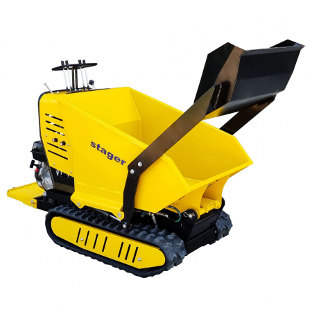Constructii - Roaba cu motor, cu incarcator frontal Stager RMT500SI, 9 CP, benzina, senile, transmisie hidrostatica, capacitate incarcare 500 kg