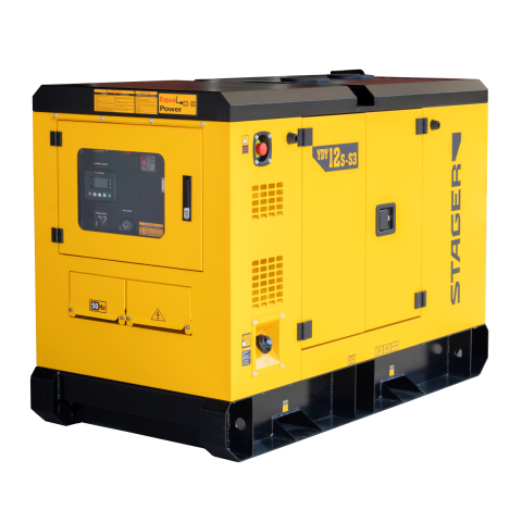 Generatoare de curent - Generator insonorizat dual Stager YDY12S-S3, 12 kVA, 16A, 1500 rpm, trifazat, diesel
