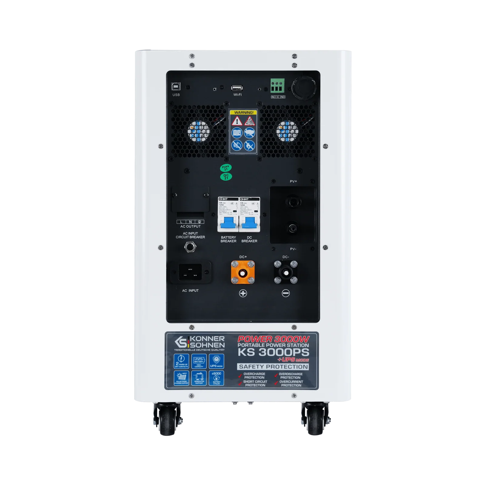 Statie de incarcare Konner & Sohnen KS 3000PS, 3000 W, baterie LiFePO4 125 Ah / 3200 Wh [16]