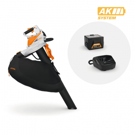 Casa si Gradina - Suflanta si aspirator cu tocator frunze Stihl SHA 56 SET, 36V, 510 mc/h, 40 L (cu AK 20 si AL 101)