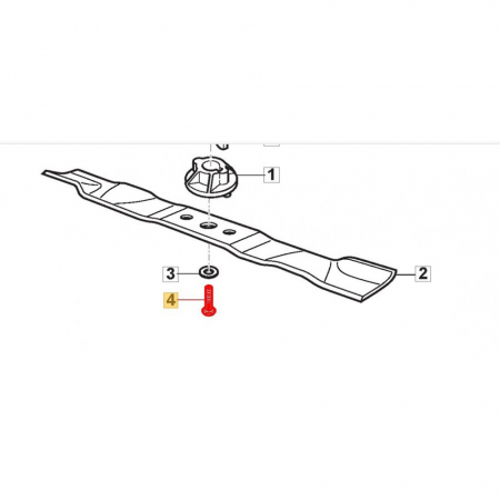 Surub cutit gazon Stiga, 3/8" x 38 mm UNF filet stanga, 112735695/1 [1]