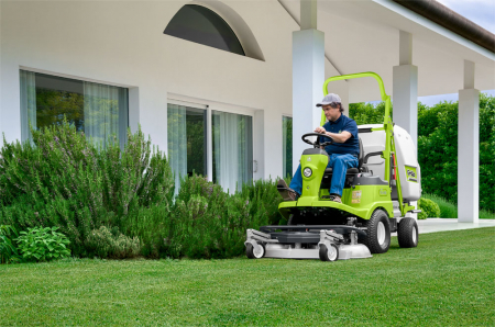 Tractoras de tuns iarba cu masa frontala Grillo FD 450, 18 CP, benzina, 113 cm, cos 450 L [10]