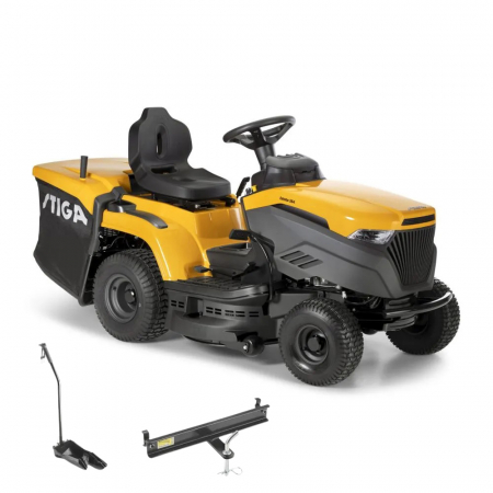 Casa si Gradina - Tractoras de tuns gazon STIGA ESTATE 384, 9.2 CP, benzina, 84 cm, cos 240 L