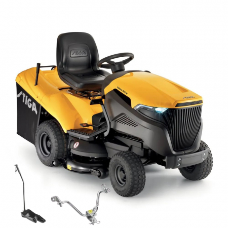 Casa si Gradina - Tractoras de tuns gazon STIGA ESTATE 7102 W, 14.2 CP, benzina, 102 cm, cos 300 L