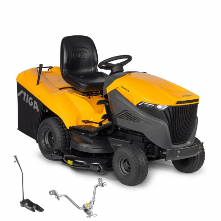 Casa si Gradina - Tractoras de tuns gazon STIGA ESTATE 7122 W, 15.6 CP, benzina, 122 cm, cos 300 L