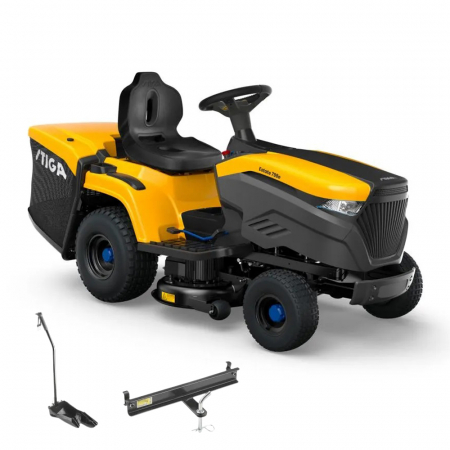 Casa si Gradina - Tractoras de tuns gazon STIGA ESTATE 798e, acumulator Li-Ion 48V, 64Ah, 98 cm, cos 240 L
