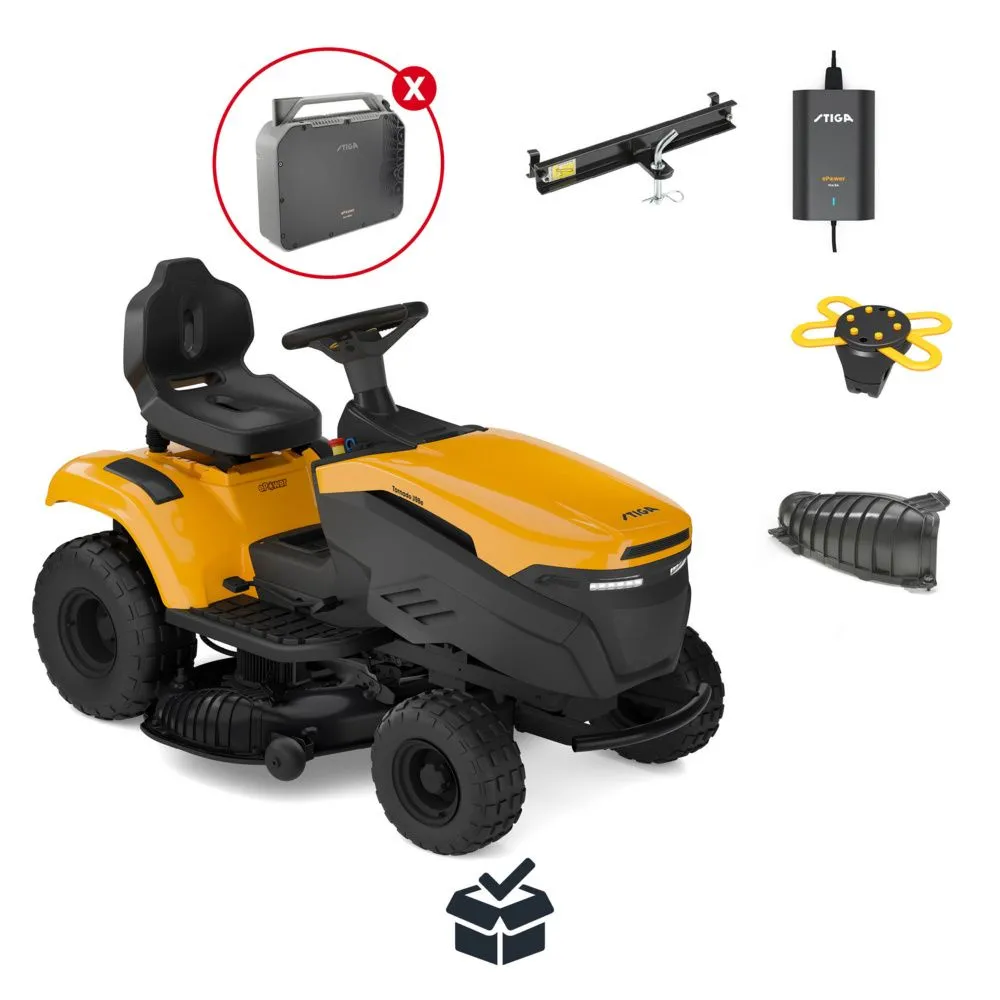 Masini de tuns iarba si accesorii - Tractoras de tuns gazon STIGA TORNADO 5108e, acumulator Li-Ion 56V, 40Ah, 108 cm, fara cos