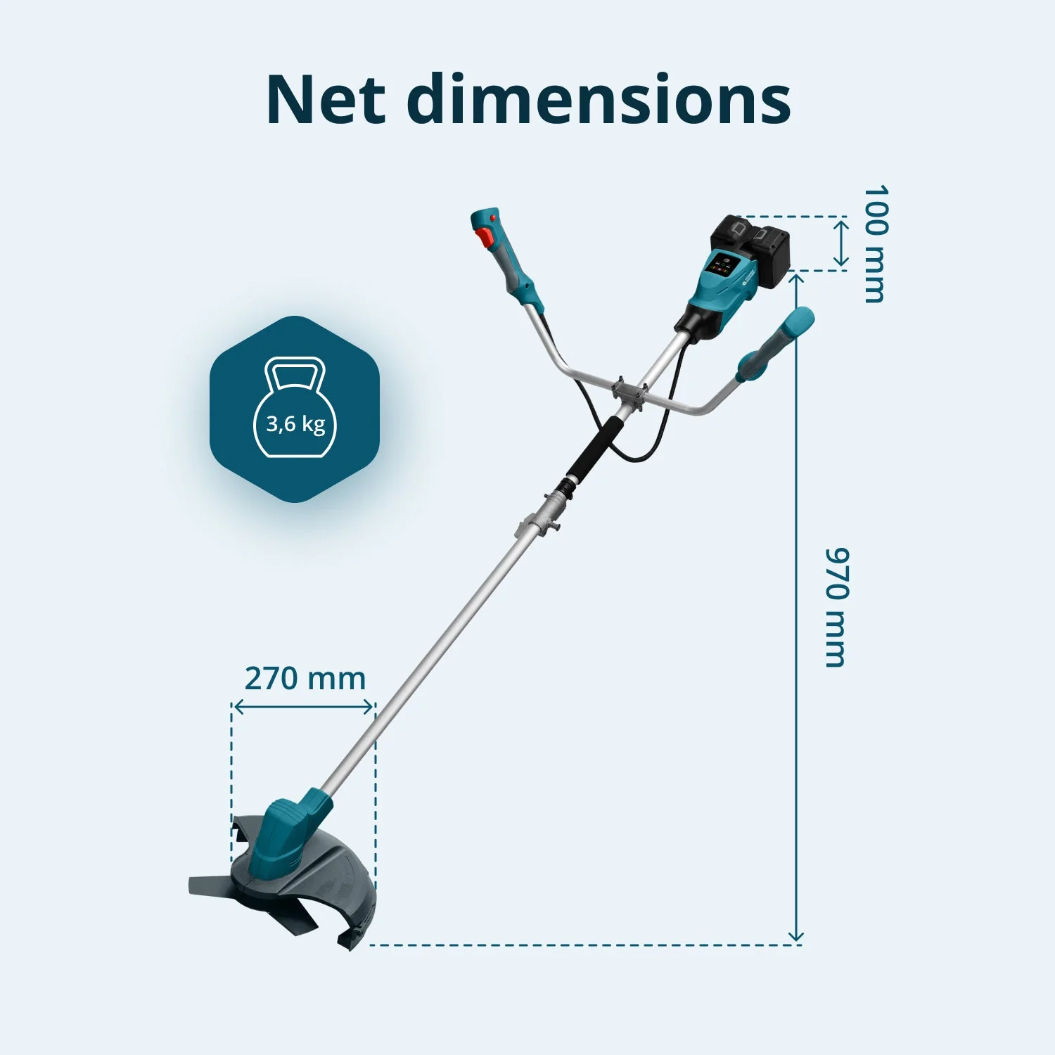 Trimmer de tuns iarba cu acumulator Konner & Sohnen KS BCT-40V - Solo (fara acumulator si incarcator) [10]