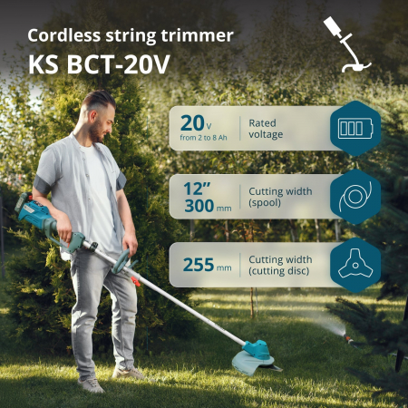 Trimmer de tuns iarba cu acumulator KS BCT-20V [1]