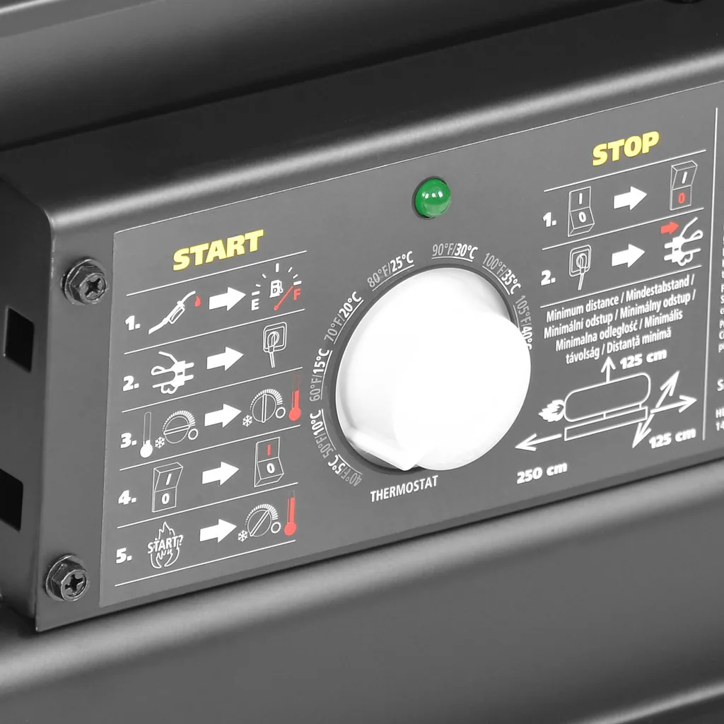 Tun de caldura pe motorina, ardere directa HECHT 3020, 230V, putere 20 kW, suprafata incalzita 166 mp [1]