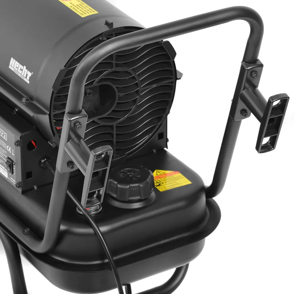 Tun de caldura pe motorina, ardere directa HECHT 3021, 230V, putere 20 kW, suprafata incalzita 166 mp, roti de transport [4]