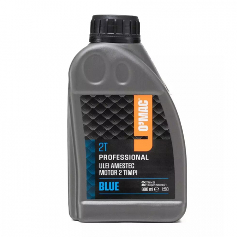 Ulei amestec motor 2 timpi O-Mac, Full Syntetic, Albastru