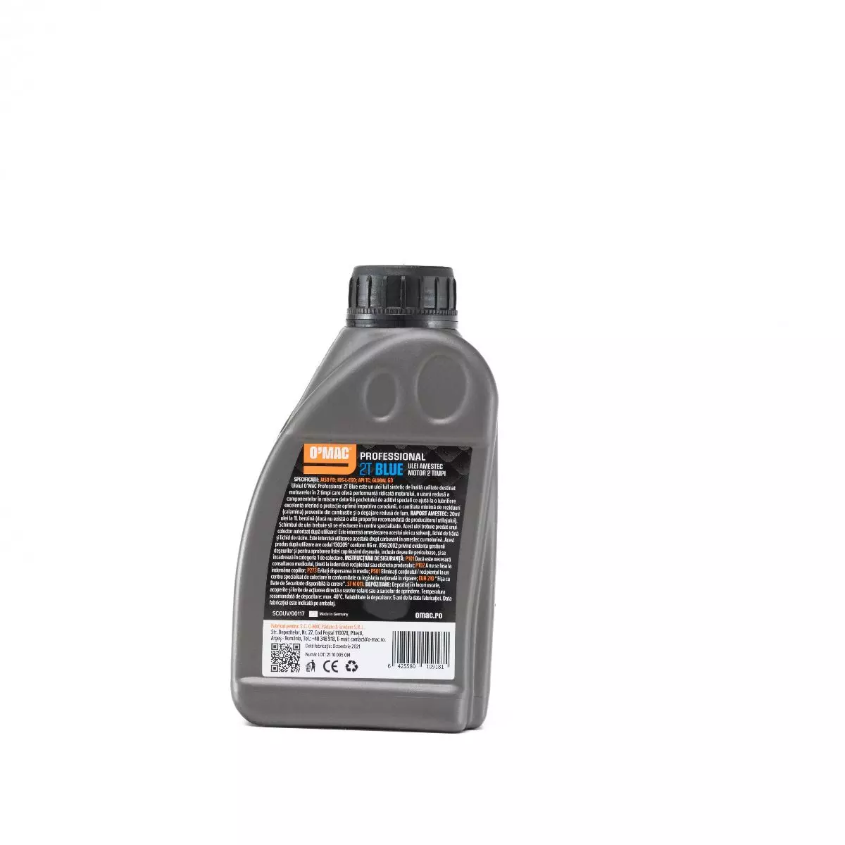 Ulei amestec motor 2 timpi O-Mac, Full Syntetic, Albastru [4]