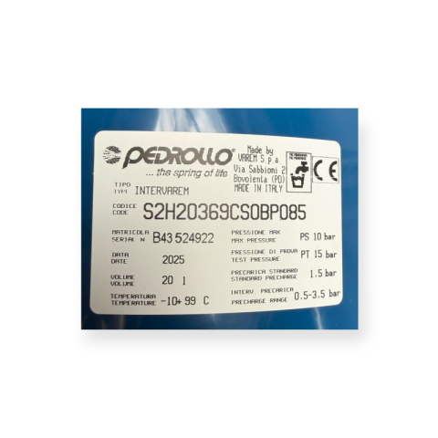Vas de expansiune orizontal Pedrollo CL [2]