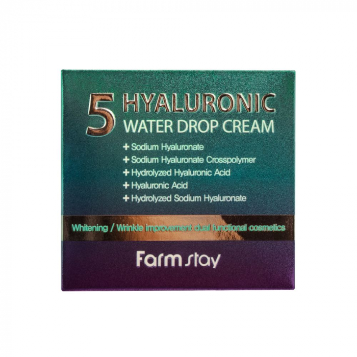 Crema-Balsam pentru Fata Hidratanta cu Efect Antirid Farmstay Hyaluronic 5 Water Drop Cream 80ml [3]