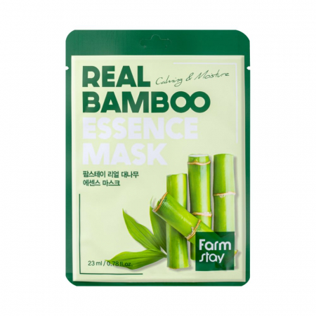 Masca Textila de Fata cu Ser Hidratant Calmant Farmstay Real Bamboo 23ml [0]