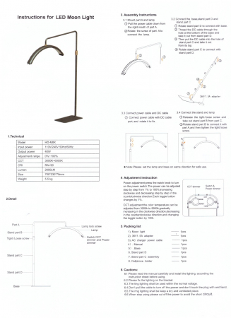 Lampa Cosmetica Semiluna LED - Moon [1]