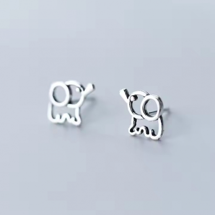 Set 2 perechi Cercei din argint "Stardust Dreams", set elefant si inimioare [6]
