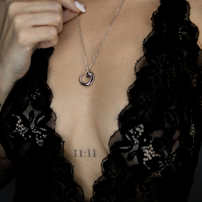 Colier Kitten Essence – Bijuterie statement silver, simbol al delicateții feminine Ninja Kitten [3]