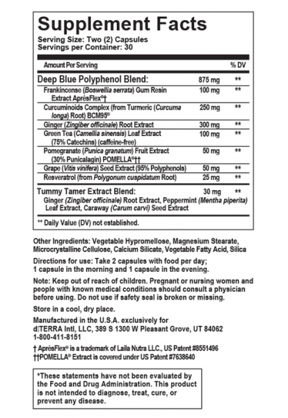 Deep Blue Polyphenol Complex® 60 cps DoTerra - pentru dureri musculare si articulare! [2]