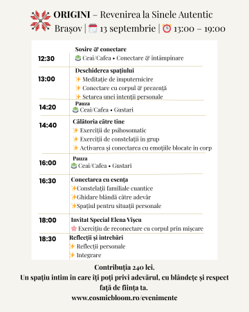 Atelier Origini Revenirea la Sinele autentic [2]