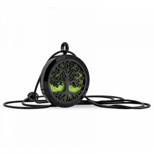 Bijuterii - Soul Jewelry - Colier ZaZa negru din otel inoxidabil tree of life pentru difuzarea uleiurilor esentiale!
