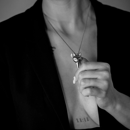 Bijuterii - Soul Jewelry - Colier Ninja Kitten – Bijuterie statement din inox auriu 18K sau argintiu, simbol al feminității indraznete