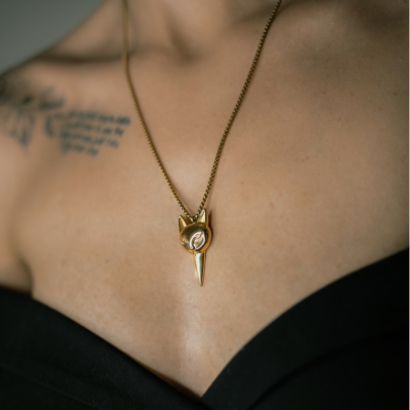 Bijuterii - Soul Jewelry - Colier Ninja Kitten – Bijuterie statement din inox auriu 18K sau argintiu, simbol al feminității indraznete