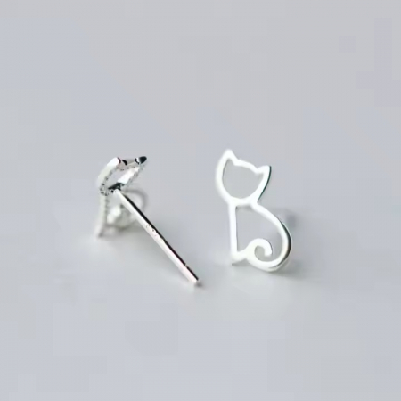 Set de Cercei din Argint „Pisica și Spirala” – Simbol al Dualității Feminine [2]