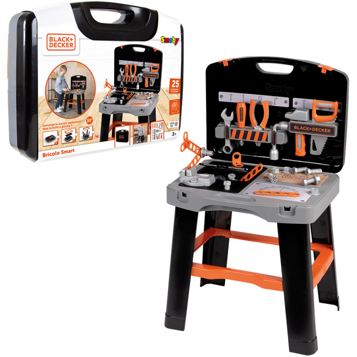 Atelier Smoby Black & Decker Bricolo Smart Workbench cu 33 accesorii [6]