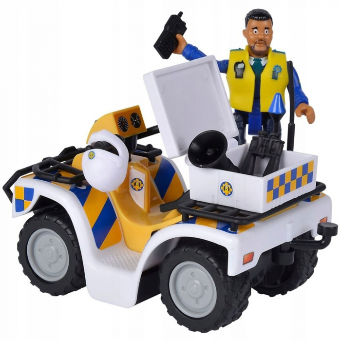 ATV Simba Fireman Sam Police cu figurina Malcolm si accesorii [2]